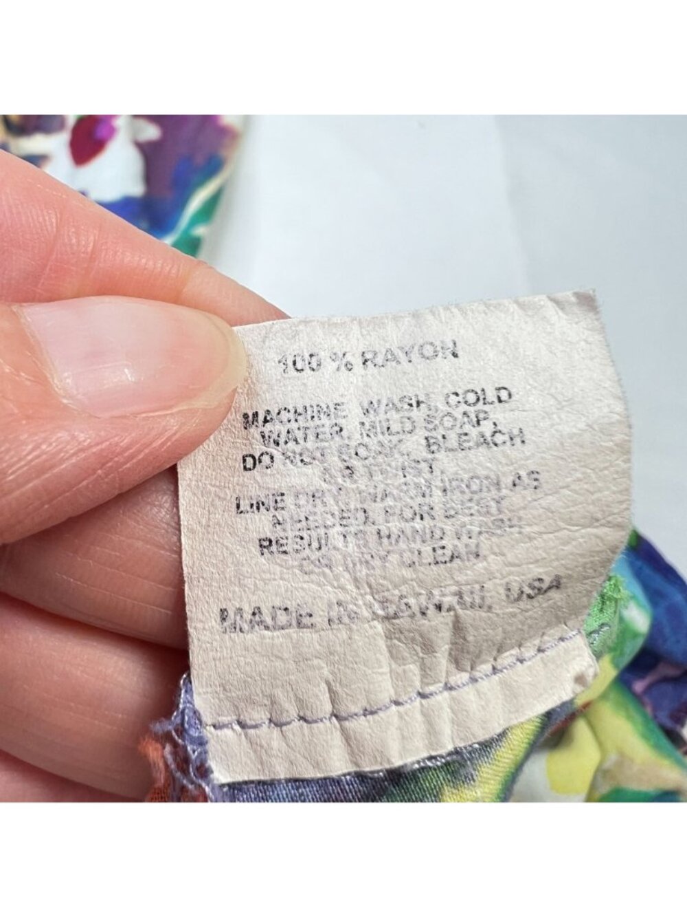 Vintage Jam's World Tropic Sunrise Midi Sundress Multicolor Floral W337 size XL - Picture 8 of 8